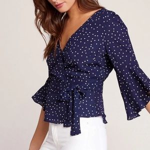 BB Dakota Polka Dot Wrap Shirt